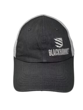 Blackhawk Trucker Hat Black One Size Mesh Snapback Adjustable Embroidered Logo